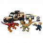 Lego Jurassic World Trasporto del Piroraptor e del Dilofosauro Montato